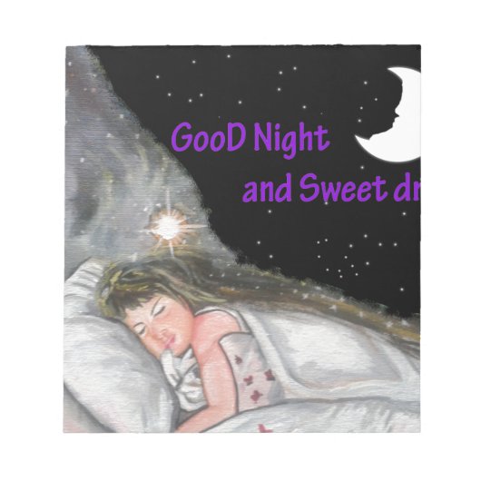 Gute Nacht Notizblock (Vorderseite)