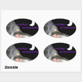 Gute Nacht Ovaler Aufkleber (Blatt)