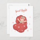 Gute Nacht Postkarte (Vorne/Hinten)