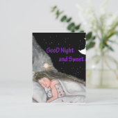 Gute Nacht Postkarte (Stehend Vorderseite)