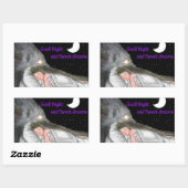 Gute Nacht Rechteckiger Aufkleber (Blatt)