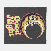 Gute Nacht Retro Moon Fleecedecke (Vorderseite (Horizontal))