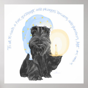 Gute Nacht Schottischer Terrier Poster