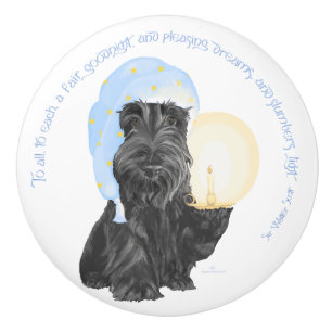 Gute Nacht Scotties Keramikknauf