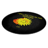 Gute Nacht Sonne Rundschneider 30,4 cm Schneidebrett (Ecke)