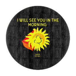 Gute Nacht Sonne Rundschneider 30,4 cm Schneidebrett