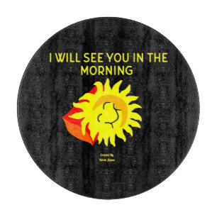 Gute Nacht Sonne Rundschneider 30,4 cm Schneidebrett