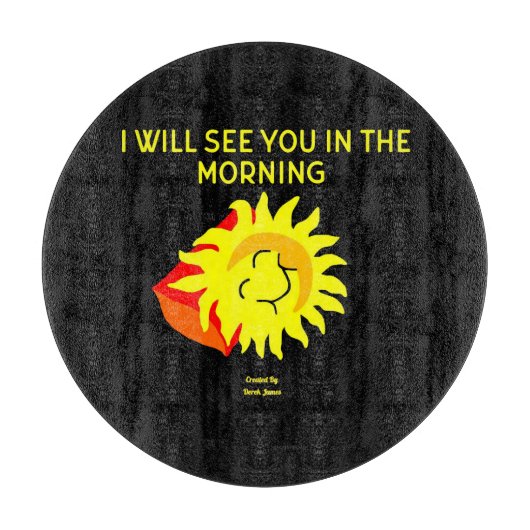 Gute Nacht Sonne Rundschneider 30,4 cm Schneidebrett (Vorderseite)