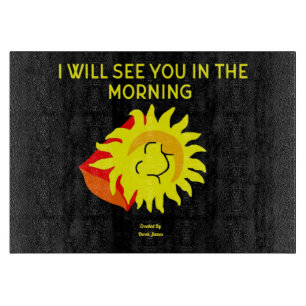 Gute Nacht Sonne Schneidbrett 27,9 cm x 20,3 cm Schneidebrett