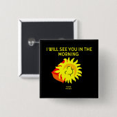 Gute Nacht Sun 2 Zoll Square Taste Button (Vorne & Hinten)