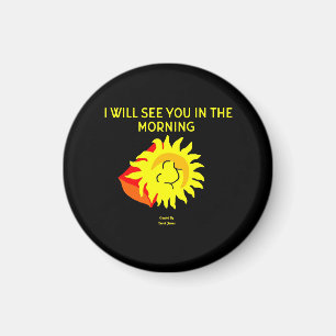 Gute Nacht Sun Round Magnet