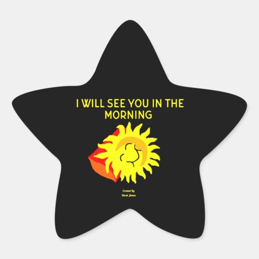 Gute Nacht Sun Star Sticker (Vorderseite)