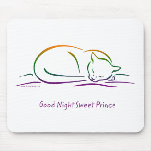 Gute Nacht Süßer Prinz (Katze) Mousepad