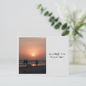 Gute Nacht von der Schatzinsel Postkarte (Stehend Vorderseite)