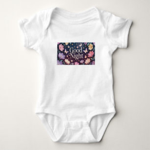 "Gute Nacht" Whimsicaler Schmetterlingsgarten Baby Strampler