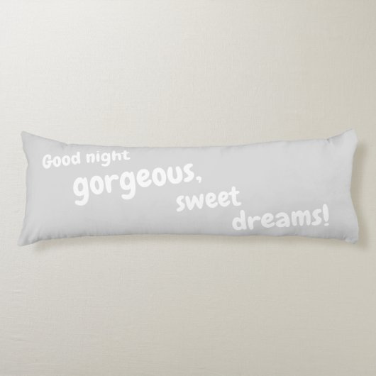 Gute Nacht wunderschön, süße Träume weich gegraben Seitenschläferkissen (Vorderseite)