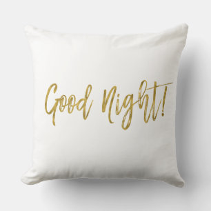 Gute NachtImitat-Goldfolien-Kissen Kissen