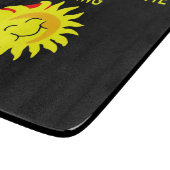 Gute nächtliche Sonnenschneide 15,2 cm x 17,8 cm Schneidebrett (Ecke)