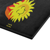 Gute nächtliche Sonnenschneide 27,9 cm x 20,3 cm Schneidebrett (Ecke)