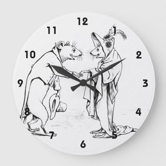 Gute Nachtmäuse Große Wanduhr (Vorderseite)