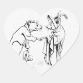 Gute Nachtmäuse Herz-Aufkleber (Vorderseite)