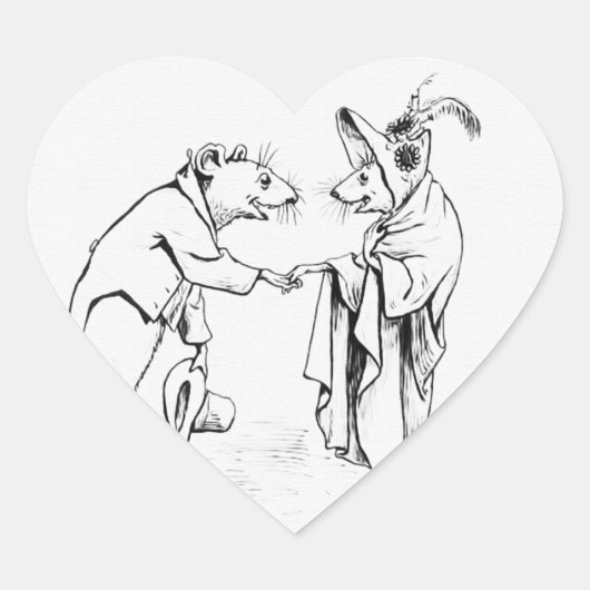 Gute Nachtmäuse Herz-Aufkleber (Vorderseite)