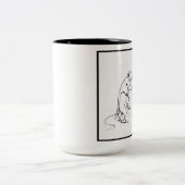 Gute Nachtmäuse Zweifarbige Tasse (Mittel)