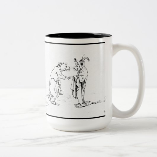 Gute Nachtmäuse Zweifarbige Tasse (Rechts)