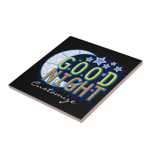 Gute Nachtsichelförmiger Mond Thunder_Cove Fliese (Seite)