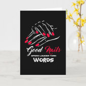 Gute Nägel sprechen Worte Nägel Maniküre Karte (Gelbe Blume)