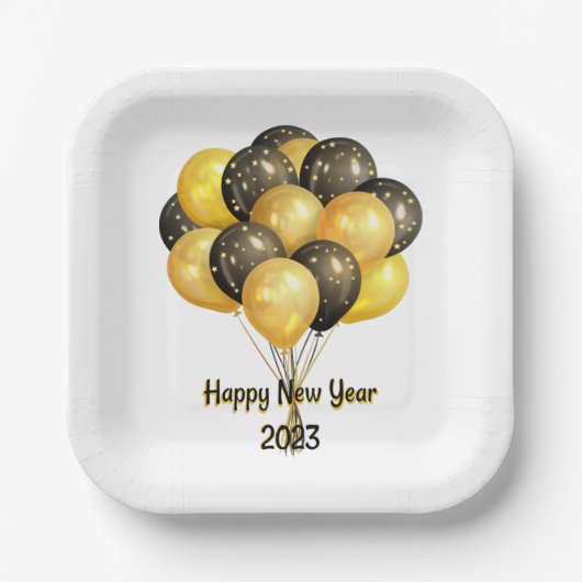 Gute neue Jahre 2023 Pappteller (Vorderseite)