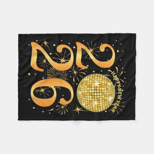 Gute neue Jahre Feuerwerke 2026 Fleecedecke (Vorderseite (Horizontal))