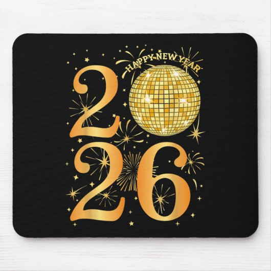 Gute neue Jahre Feuerwerke 2026 Mousepad (Vorne)