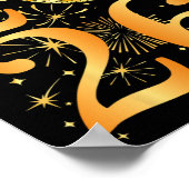 Gute neue Jahre Feuerwerke 2026 Neujahrsfest Poster (Ecke)