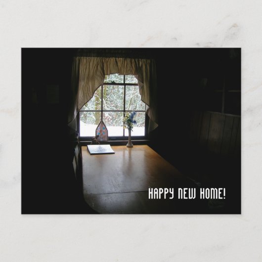 Gute neue Zuhause! Ankündigungspostkarte (Vorderseite)