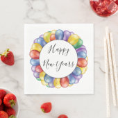 Gute Neujahrsballons Serviette (Beispiel)