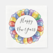 Gute Neujahrsballons Serviette (Vorderseite)