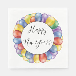 Gute Neujahrsballons Serviette