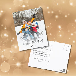 Gute Neujahrsfamilie 2023 Moderne Feiertagspostkarte