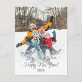 Gute Neujahrsfamilie 2023 Moderne Feiertagspostkarte (Vorderseite)