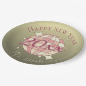 Gute Neujahrsfeier 2025-Jahr-Abend-Party-Dekor Pappteller (Schrägansicht)