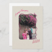 Gute Neujahrsgrüße 2025 Feiertagskarte (Vorne/Hinten)