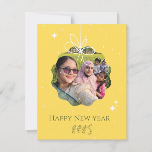 Gute Neujahrsgrüße 2025 Feiertagskarte (Vorderseite)