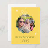 Gute Neujahrsgrüße 2025 Feiertagskarte (Vorne/Hinten)