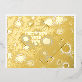 Gute Neujahrskarte Falten Card wünscht. Folien Feiertagspostkarte