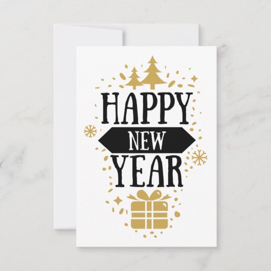 Gute Neujahrskarte // Fun New Year Blank Card (Vorderseite)