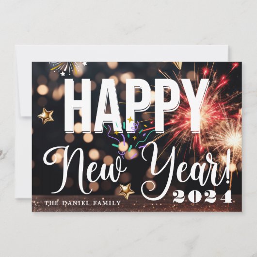 Gute Neujahrskarten Einladung (Vorderseite)