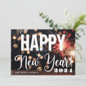 Gute Neujahrskarten Einladung (Stehend Vorderseite)