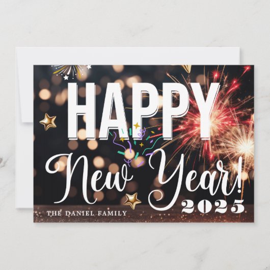 Gute Neujahrskarten Einladung (Vorderseite)