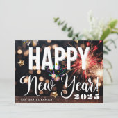 Gute Neujahrskarten Einladung (Stehend Vorderseite)